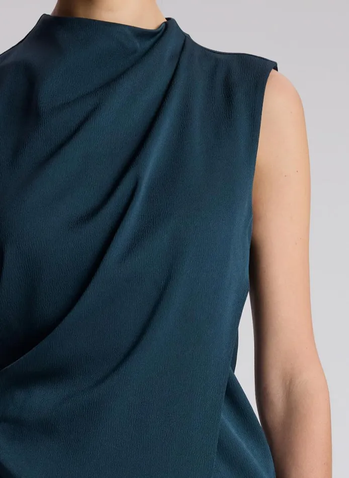 Women Tops ALC Amira Ruched Sleeveless Top Malachite