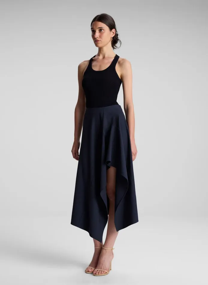 Women Tops ALC Iris Fine Cotton Knit Tank Black