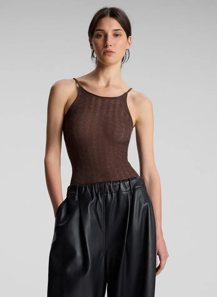 Women Tops ALC Morgan Alpaca Knit Top Brown