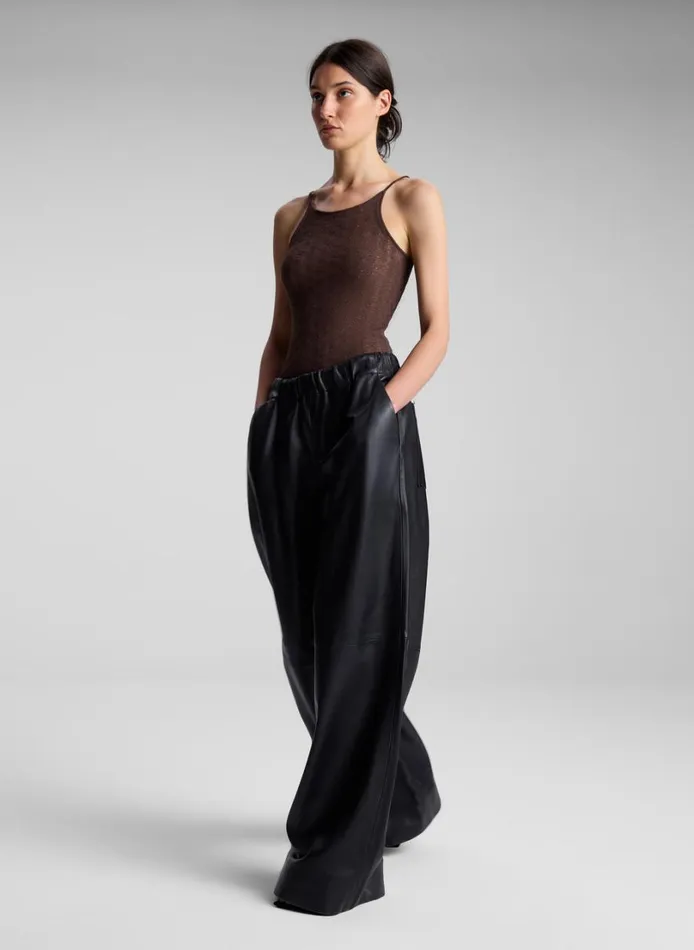 Women Tops ALC Morgan Alpaca Knit Top Brown
