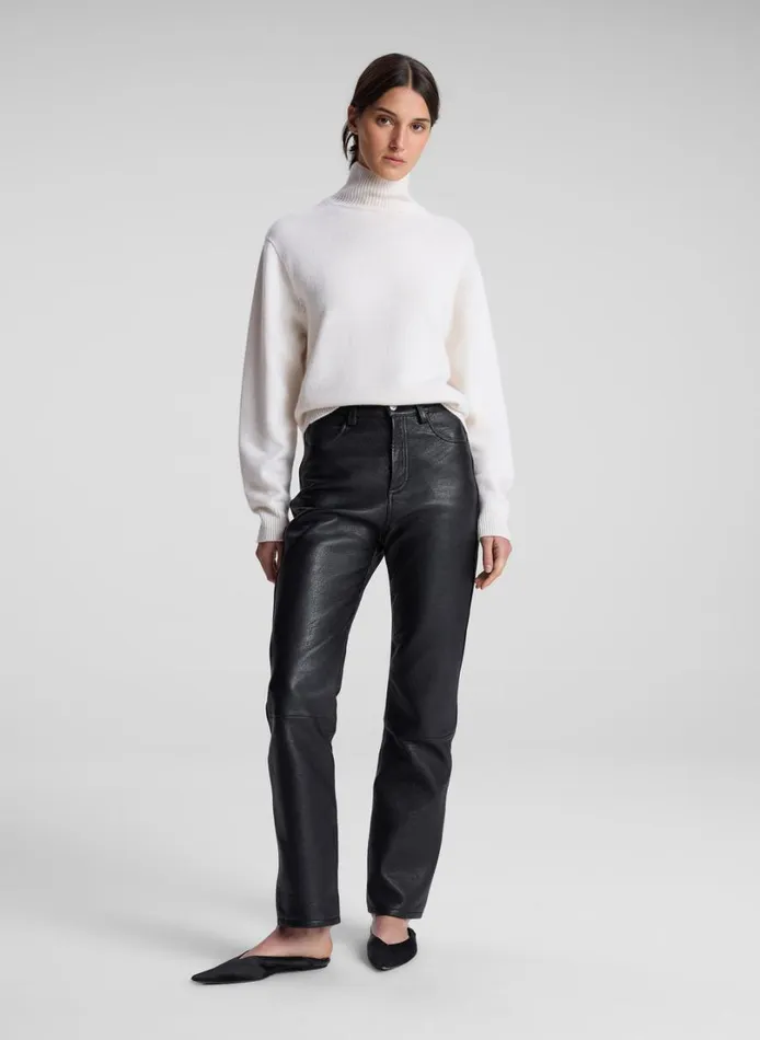 Women Tops ALC Teddy Cashmere Turtleneck Sweater Natural