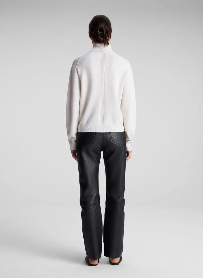 Women Tops ALC Teddy Cashmere Turtleneck Sweater Natural