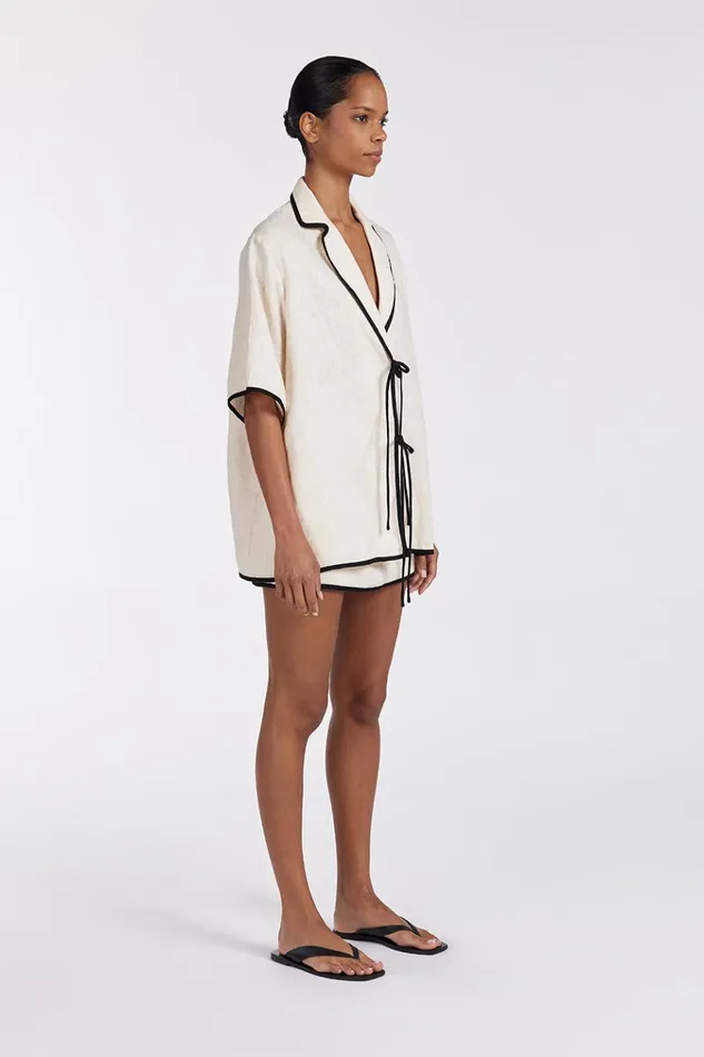 Women Tops DISSH VON CREAM LINEN SHIRT