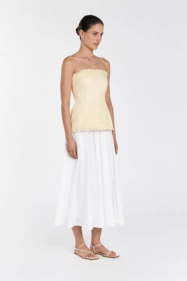 Women Tops DISSH ZAHARA LEMON LINEN FRINGED TOP