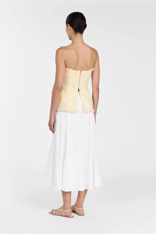 Women Tops DISSH ZAHARA LEMON LINEN FRINGED TOP