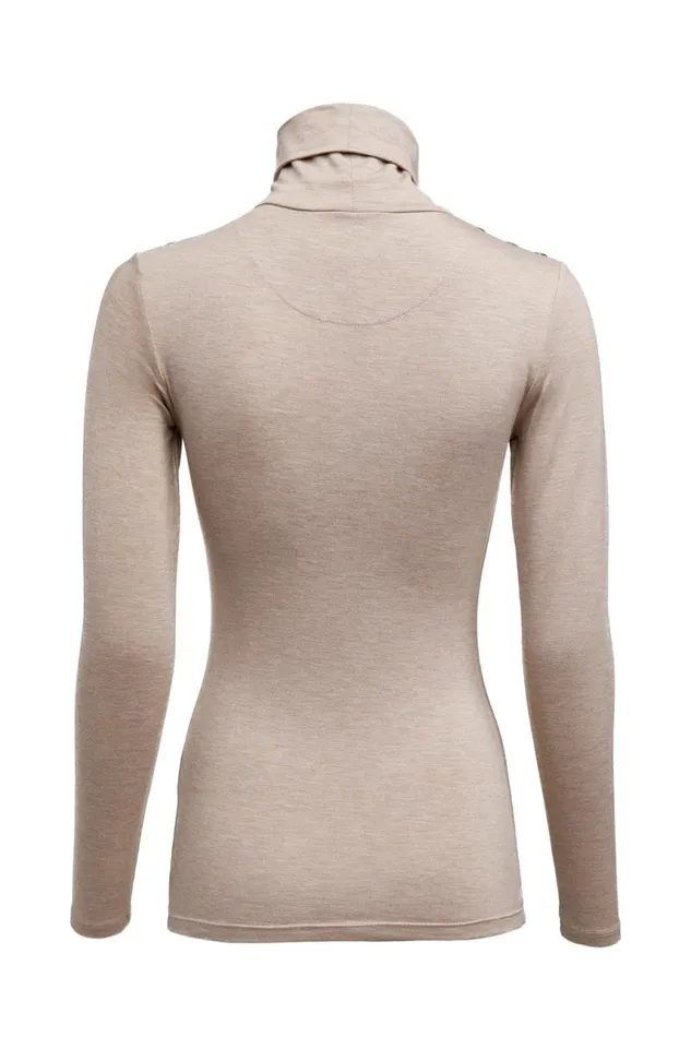 Women Tops Holland Cooper Essential Roll Neck Oatmeal
