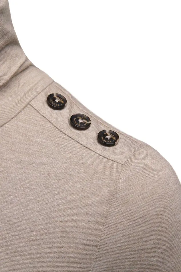 Women Tops Holland Cooper Essential Roll Neck Oatmeal