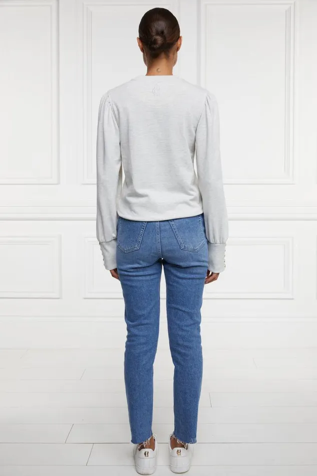 Women Tops Holland Cooper Kelso Crew Grey Marl Women Tops Holland Cooper Kelso Crew Grey Marl
