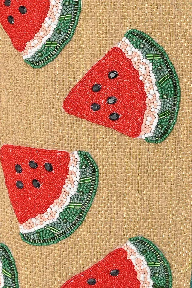 Women Totes America and Beyond Watermelon Waves Cane Handle Tote