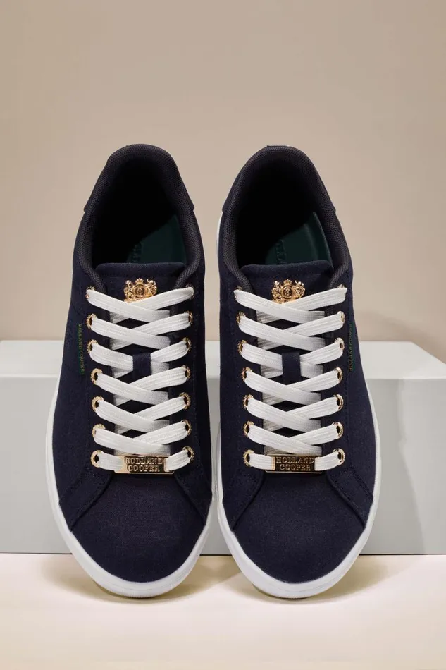 Women Trainers Holland Cooper Chelsea Court Trainer Ink Navy