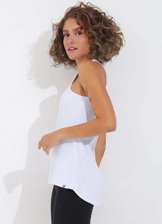 Women Urban Tank White Dona Jo Tank Tops