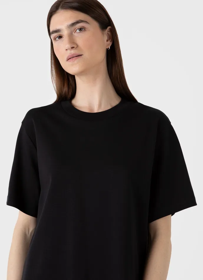 Women ussunspel Boxy Heavyweight Tshirt Black Tshirts and Tops Women ussunspel Boxy Heavyweight Tshirt Black Tshirts and Tops