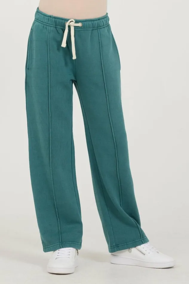 Women Vintage Havana Kids Bottoms Kids Teal Pintuck Wide Leg Pants Teal
