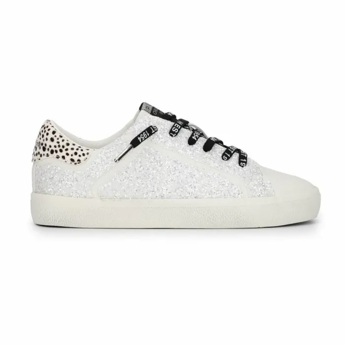 Women Vintage Havana Low Tops MIKEYLA 8211 WHITE GLITTER White Glitter