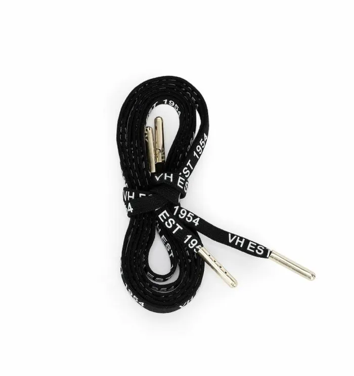 Women Vintage Havana Shoe Laces BLACK WHITE GOLD TIP LACES Women Vintage Havana Shoe Laces BLACK WHITE GOLD TIP LACES