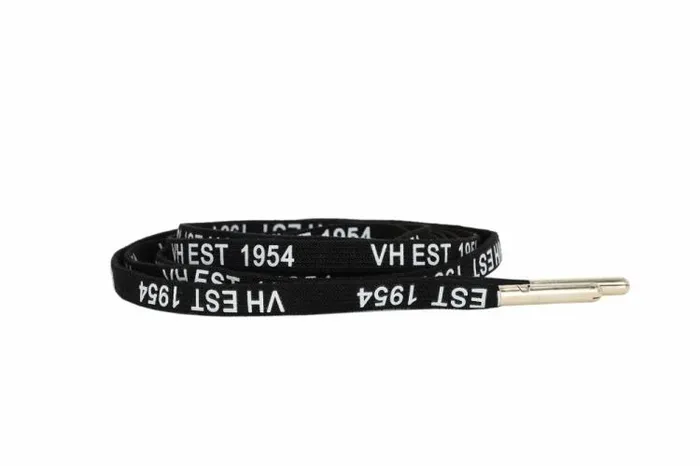 Women Vintage Havana Shoe Laces BLACK WHITE GOLD TIP LACES Women Vintage Havana Shoe Laces BLACK WHITE GOLD TIP LACES