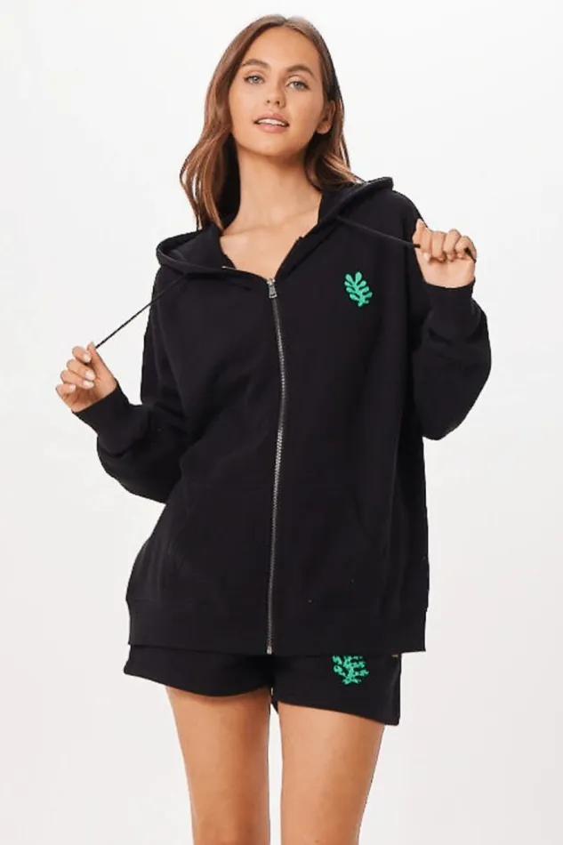 Women Vintage Havana Sweatshirts Black Tulum Jet Setter Surf Wash Zip Up Black Women Vintage Havana Sweatshirts Black Tulum Jet Setter Surf Wash Zip Up Black