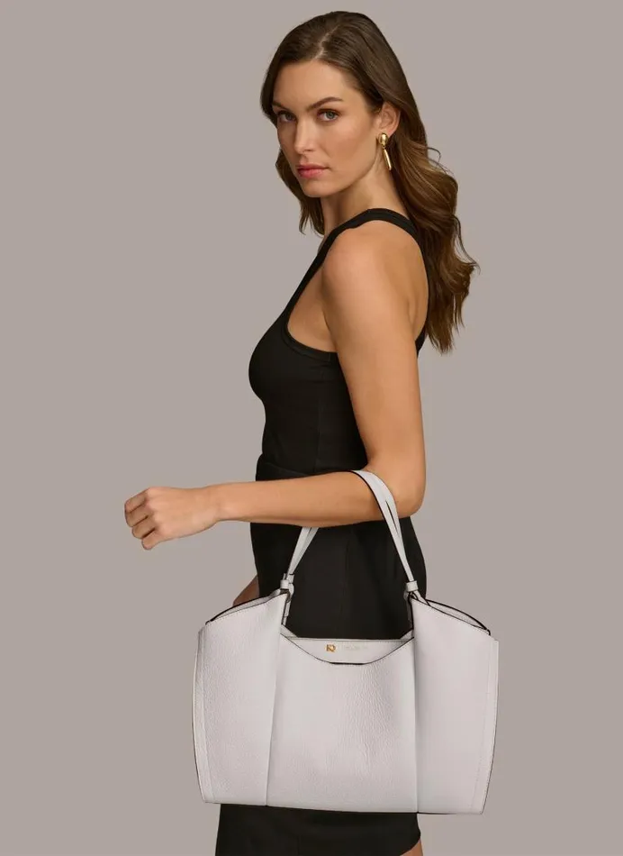 Women WAINSCOTT TOTE Brilliant White Donna Karan New York Totes Women WAINSCOTT TOTE Brilliant White Donna Karan New York Totes