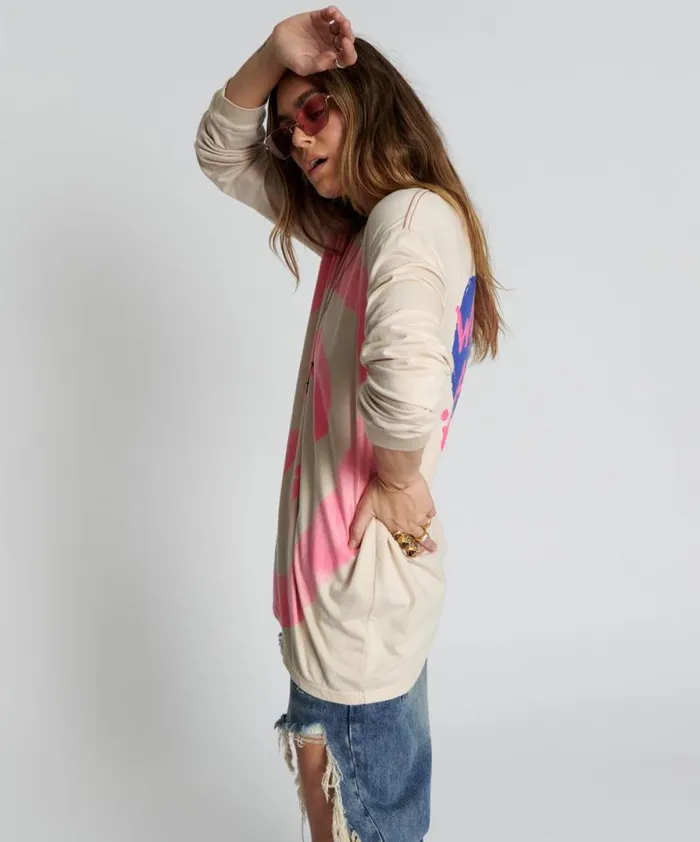 Women WAS IT ALL AN ILLUSION HANDSPRAYED LONG SLEEVE TEE One Teaspoon Tees and Tanks Women WAS IT ALL AN ILLUSION HANDSPRAYED LONG SLEEVE TEE One Teaspoon Tees and Tanks
