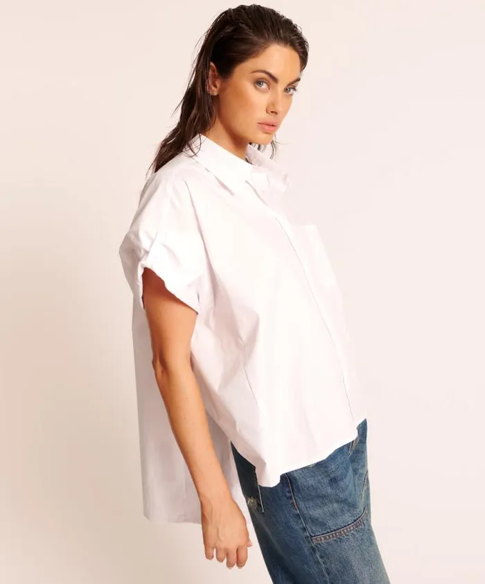 Women WHITE KINGS ROAD COTTON SHIRT One Teaspoon Shirts