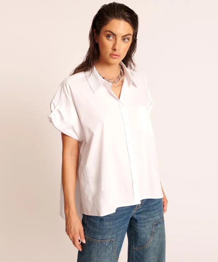 Women WHITE KINGS ROAD COTTON SHIRT One Teaspoon Shirts