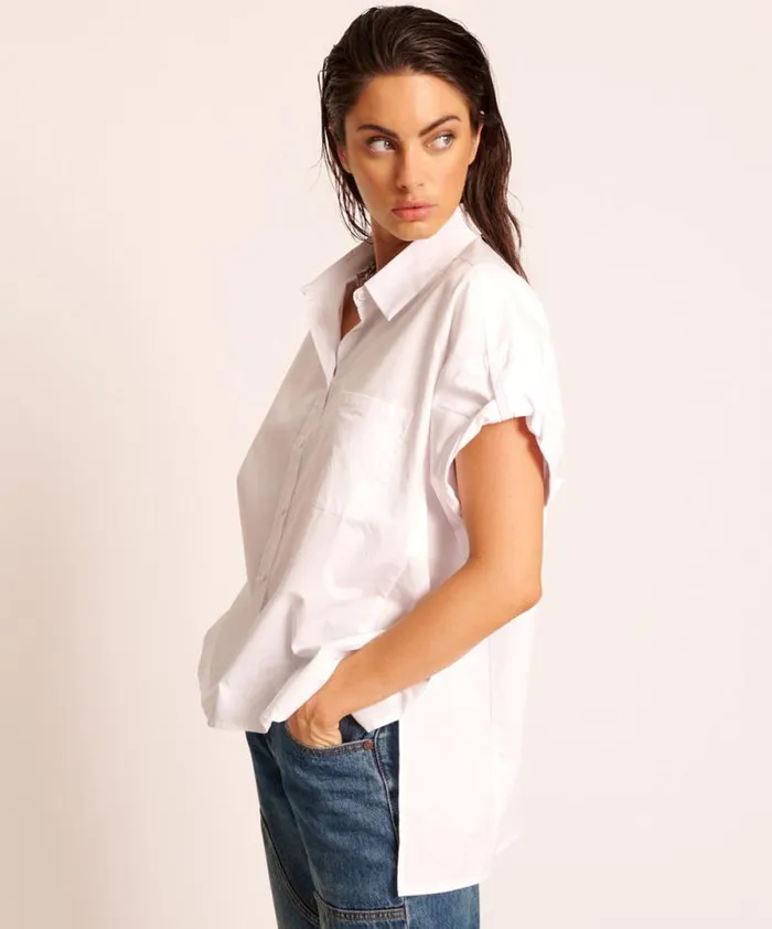 Women WHITE KINGS ROAD COTTON SHIRT One Teaspoon Shirts