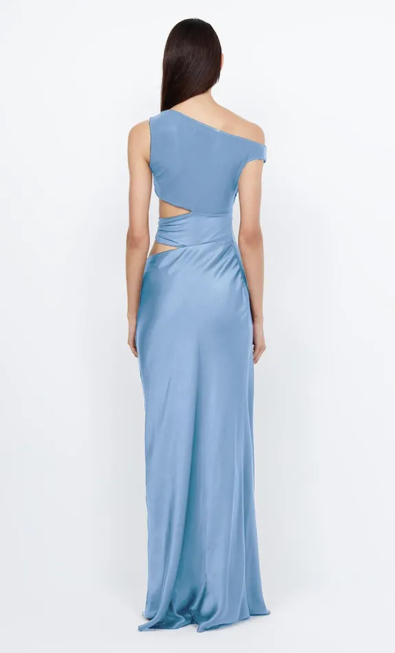 Women WHORL ASYM DRESS 8211 MERIDIAN BLUE Bec Bridge Prom Dresses