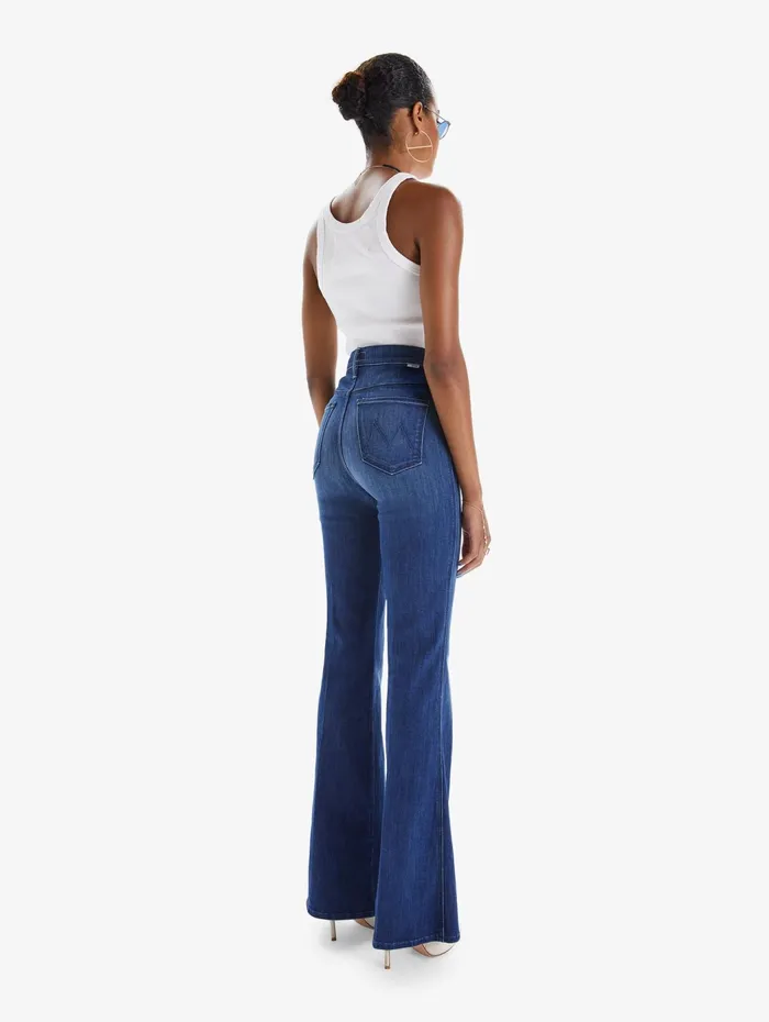Women Wide Leg Mother Denim The Mellow Drama Dark Blue