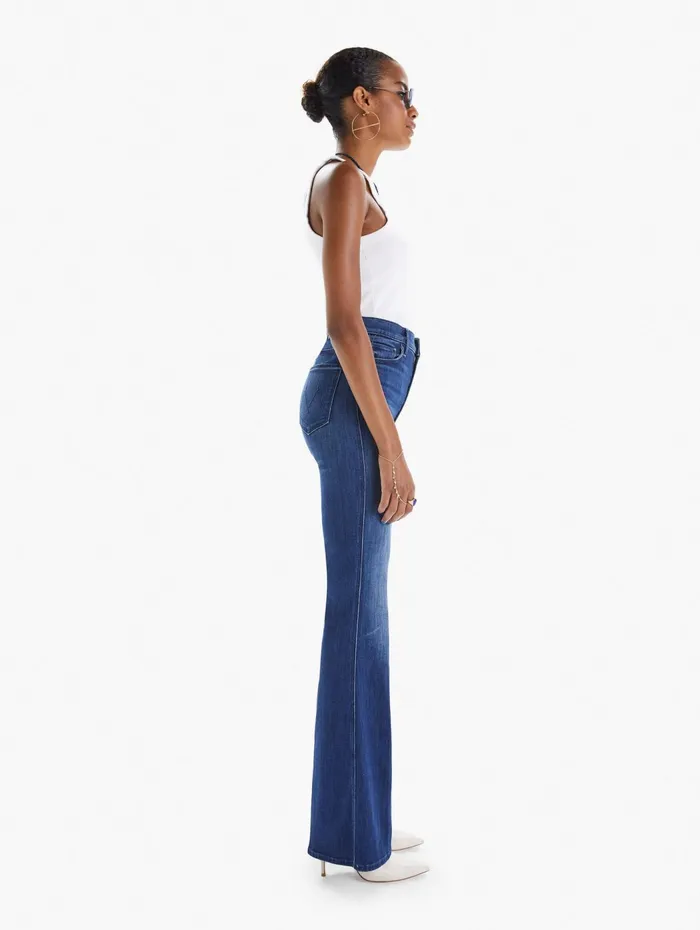 Women Wide Leg Mother Denim The Mellow Drama Dark Blue
