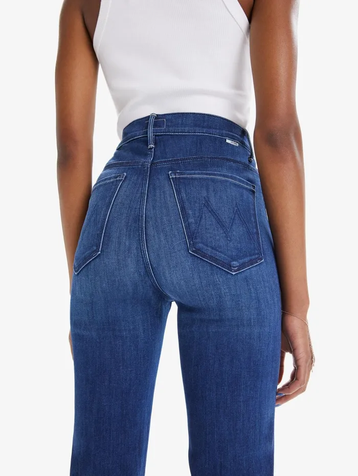 Women Wide Leg Mother Denim The Mellow Drama Dark Blue