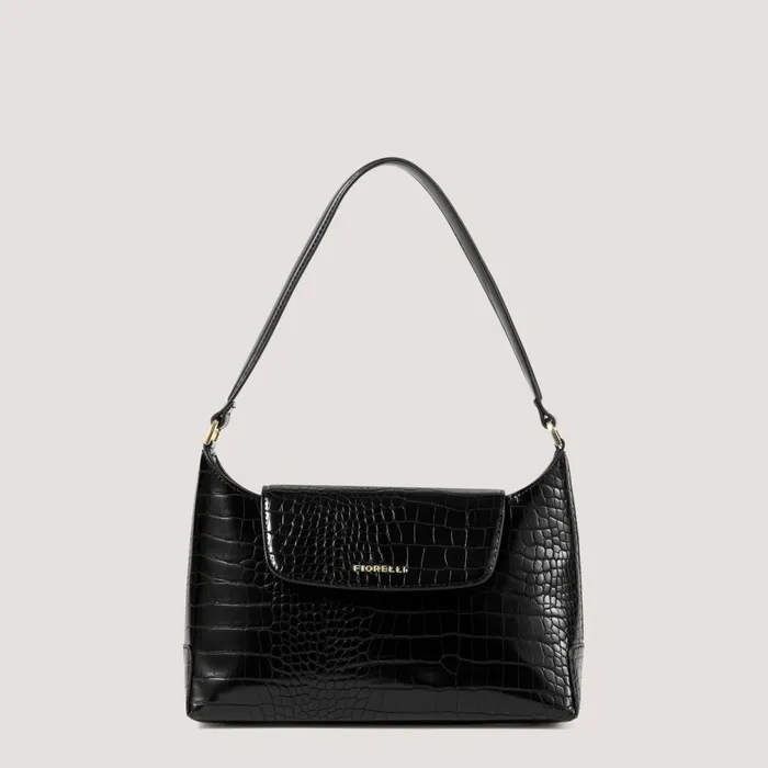 Women Wilder Shoulder Bag Black Croc Fiorelli Shoulder Bags