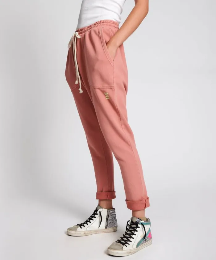 Women WORN PINK CARGO SWEAT PANTS One Teaspoon Bottoms Women WORN PINK CARGO SWEAT PANTS One Teaspoon Bottoms