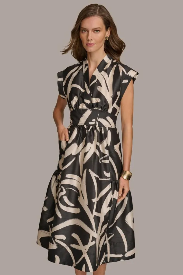 Women WRAP MIDI DRESS Black Donna Karan New York Dresses And Jumpsuits Women WRAP MIDI DRESS Black Donna Karan New York Dresses And Jumpsuits