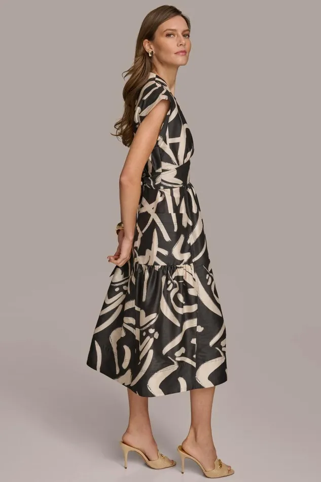 Women WRAP MIDI DRESS Black Donna Karan New York Dresses And Jumpsuits Women WRAP MIDI DRESS Black Donna Karan New York Dresses And Jumpsuits
