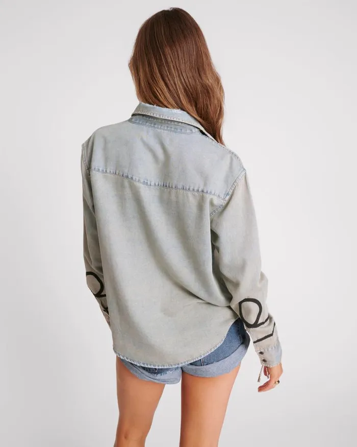 Women ZEPPELIN DENIM WESTERN SHIRT One Teaspoon Denim Tops