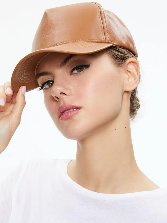 Womens Accessories Alice Olivia Cherise Trucker Hat Camel