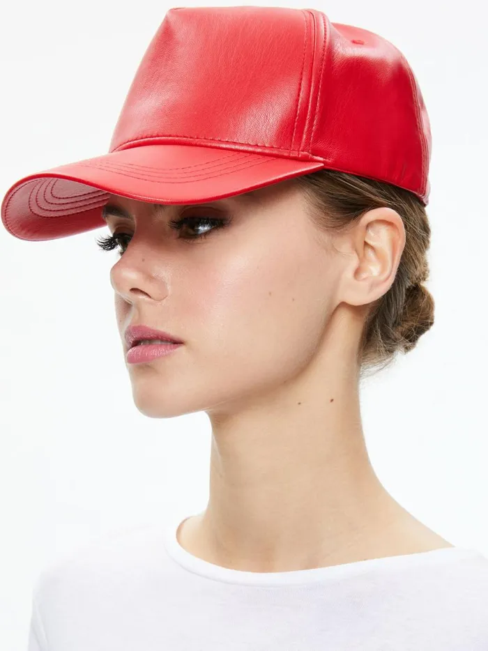 Womens Accessories Alice Olivia Cherise Trucker Hat Perfect Ruby