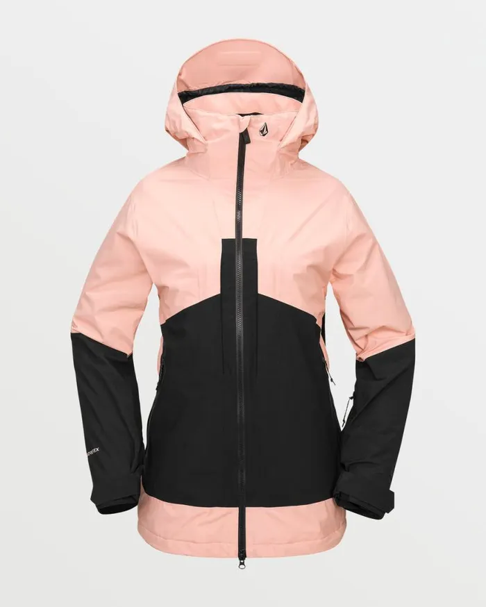 Womens At Stretch GoreTex Jacket 8211 Coral Haze Womens Volcom Jackets