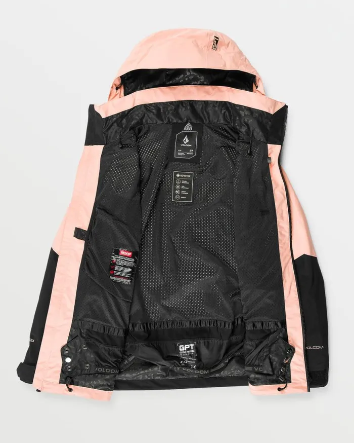 Womens At Stretch GoreTex Jacket 8211 Coral Haze Womens Volcom Jackets