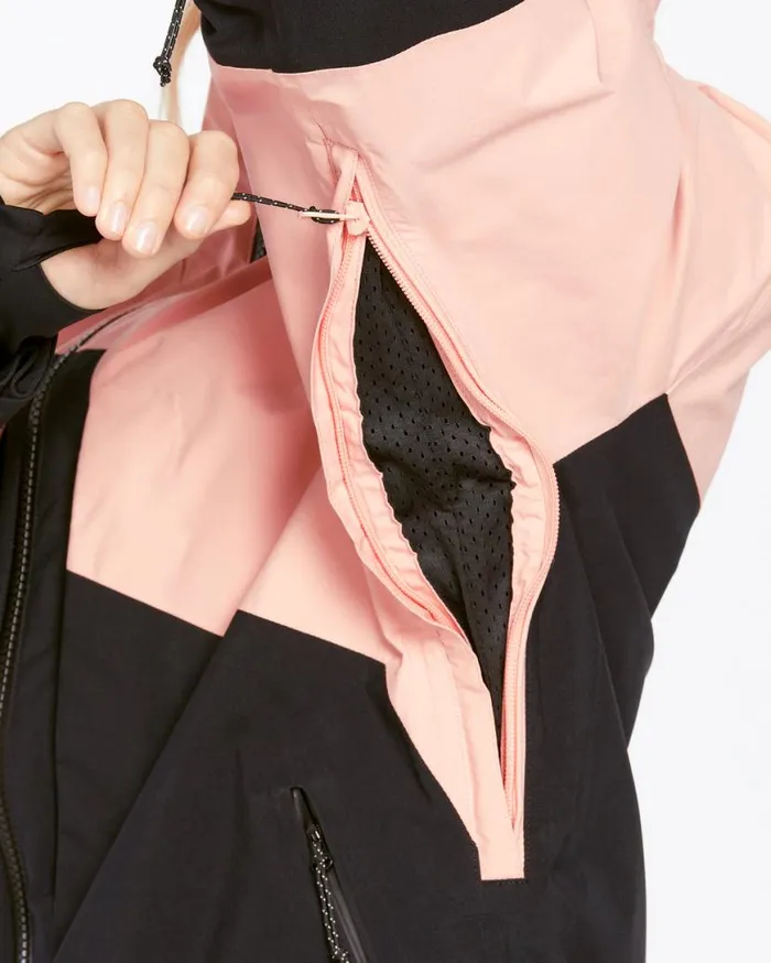 Womens At Stretch GoreTex Jacket 8211 Coral Haze Womens Volcom Jackets