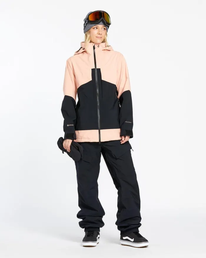 Womens At Stretch GoreTex Jacket 8211 Coral Haze Womens Volcom Jackets
