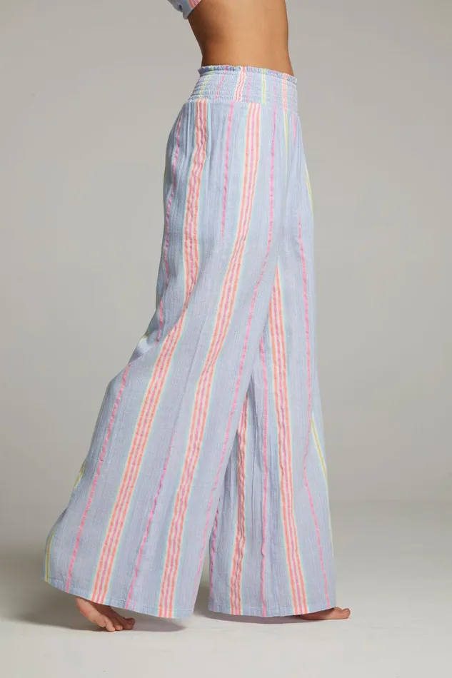 Womens Chaser Brand Bottoms Bari South West Beach Stripe Trouser