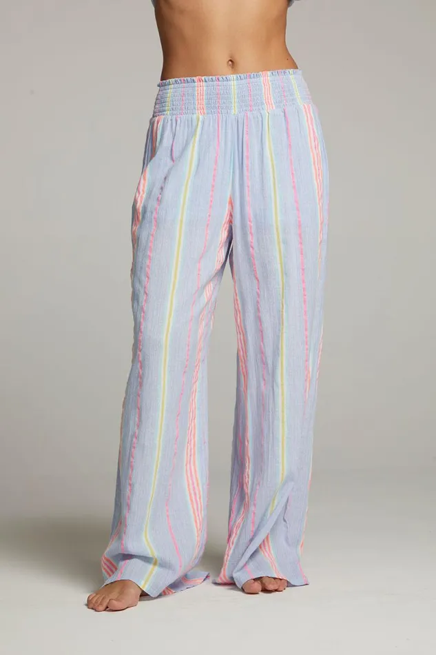 Womens Chaser Brand Bottoms Bari South West Beach Stripe Trouser