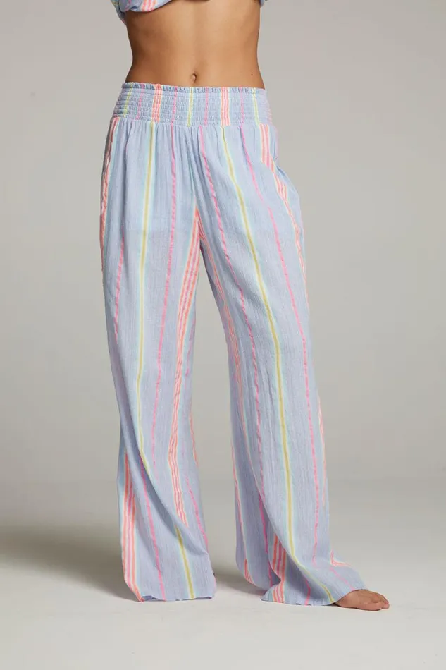 Womens Chaser Brand Bottoms Bari South West Beach Stripe Trouser