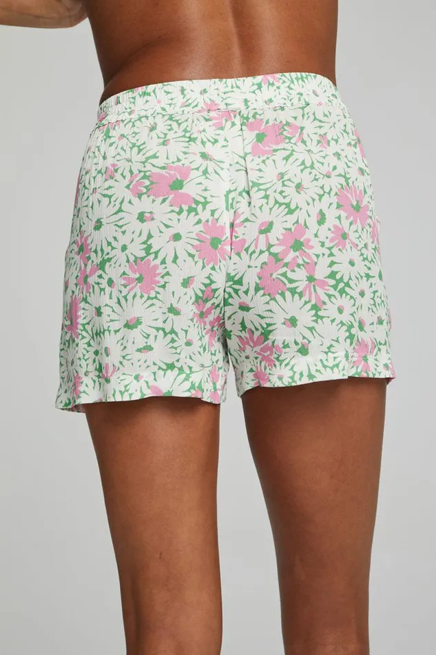 Womens Chaser Brand Bottoms Ollie Boxer Shorts 8211 Daisy Floral Print