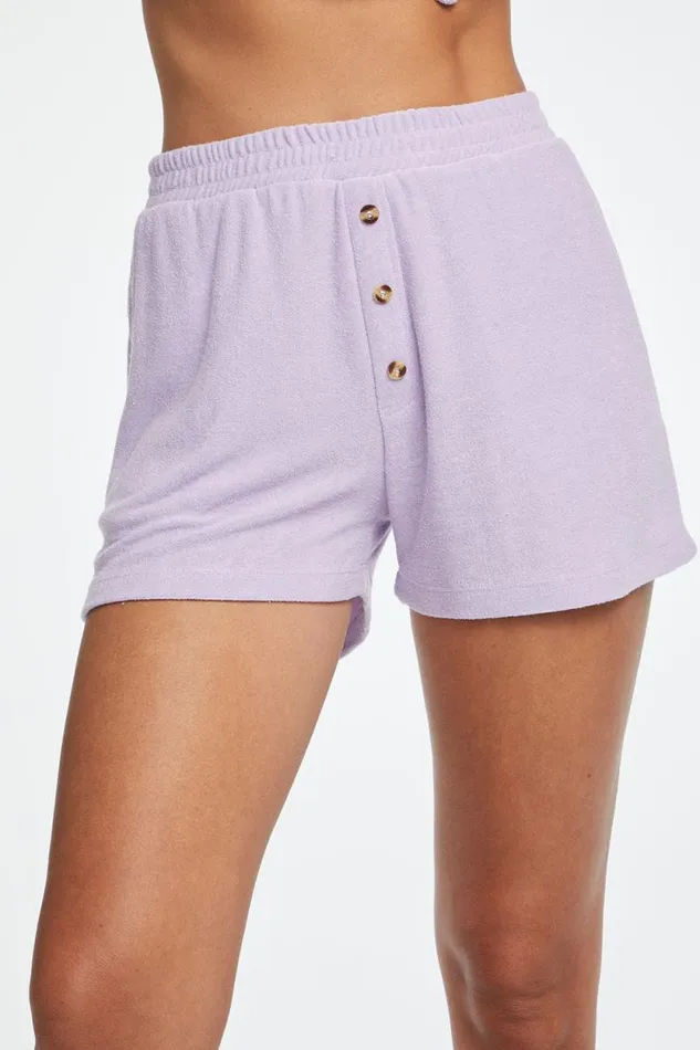 Womens Chaser Brand Bottoms Ollie Boxer Shorts 8211 Digital Lavender