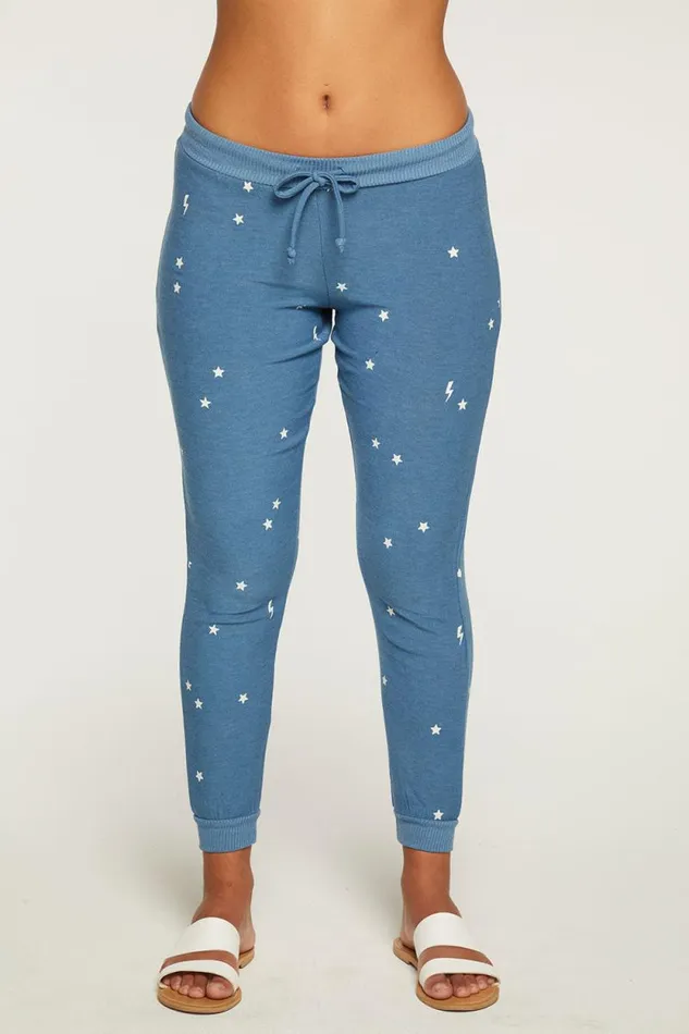 Womens Chaser Brand Bottoms Starry Bolts Pant