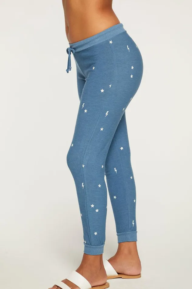 Womens Chaser Brand Bottoms Starry Bolts Pant