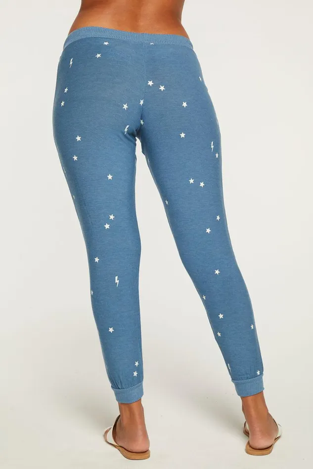 Womens Chaser Brand Bottoms Starry Bolts Pant