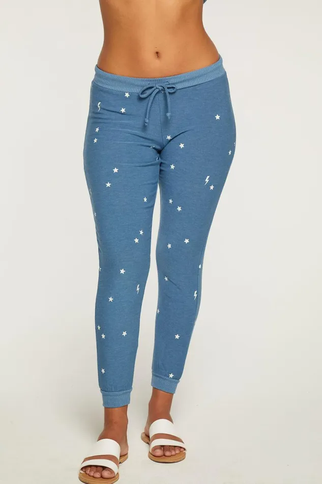 Womens Chaser Brand Bottoms Starry Bolts Pant